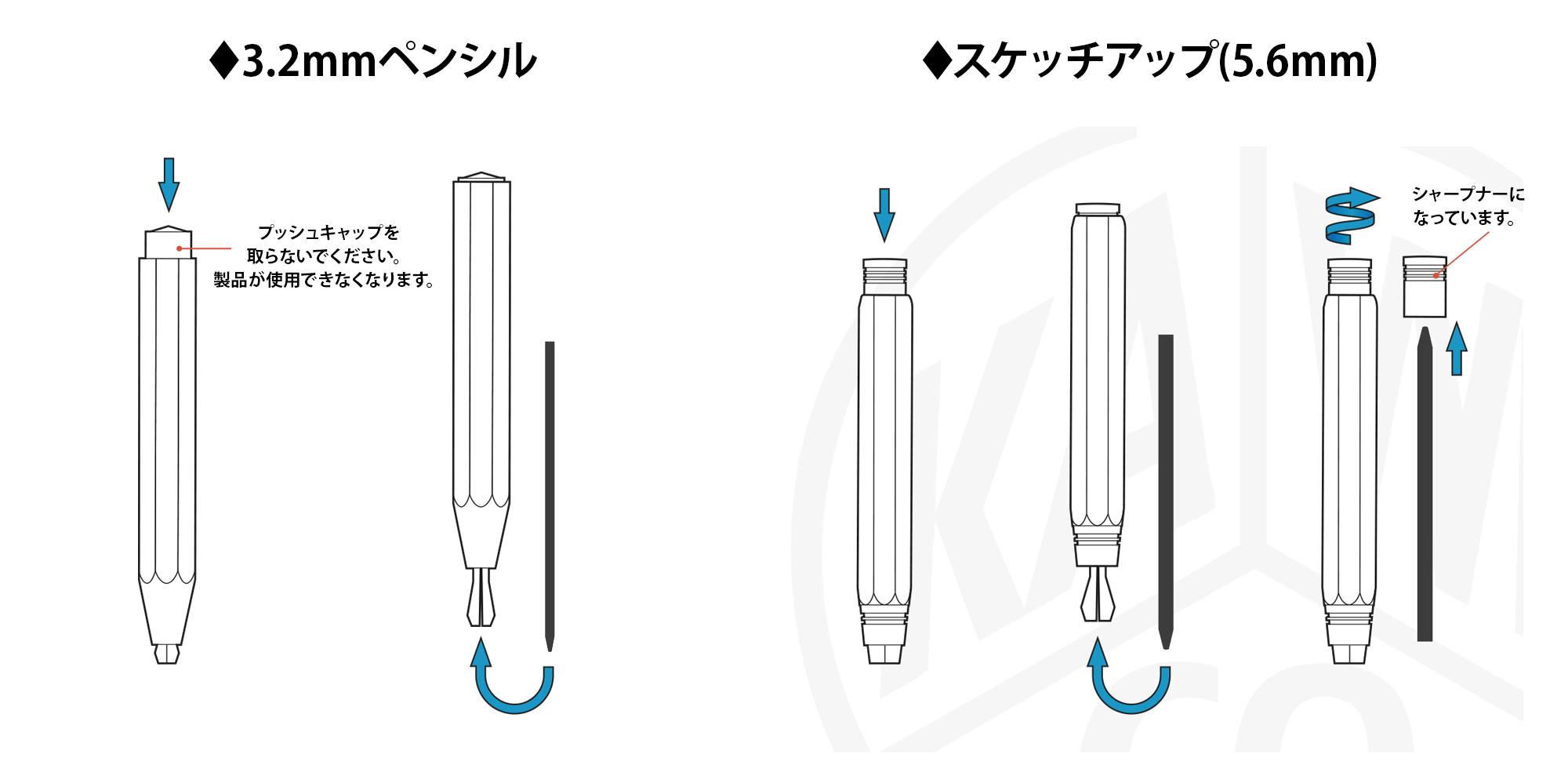 スケッチアップ芯補充方法